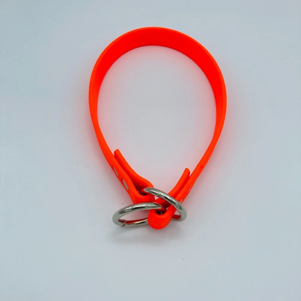 NEW ORANGE BIOTHANE DOG COLLAR